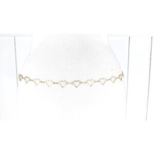 Gold metal heart chain link lightweight skinny belly chain belt
